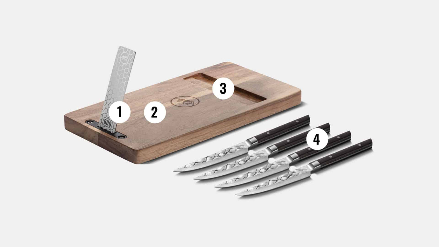 BARE Cookware steak messen set 4 stuks