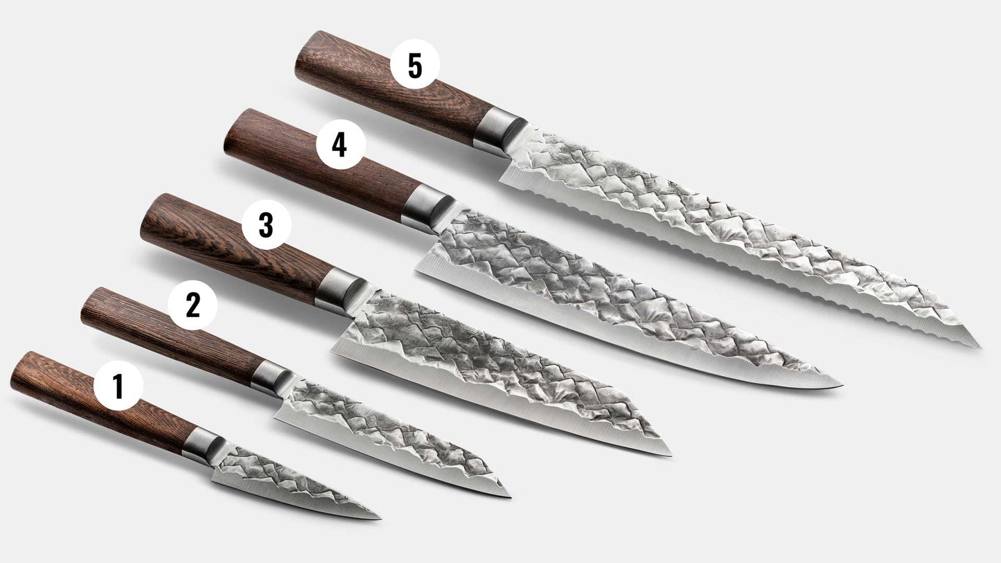 BARE Cookware messen set 5 stuks