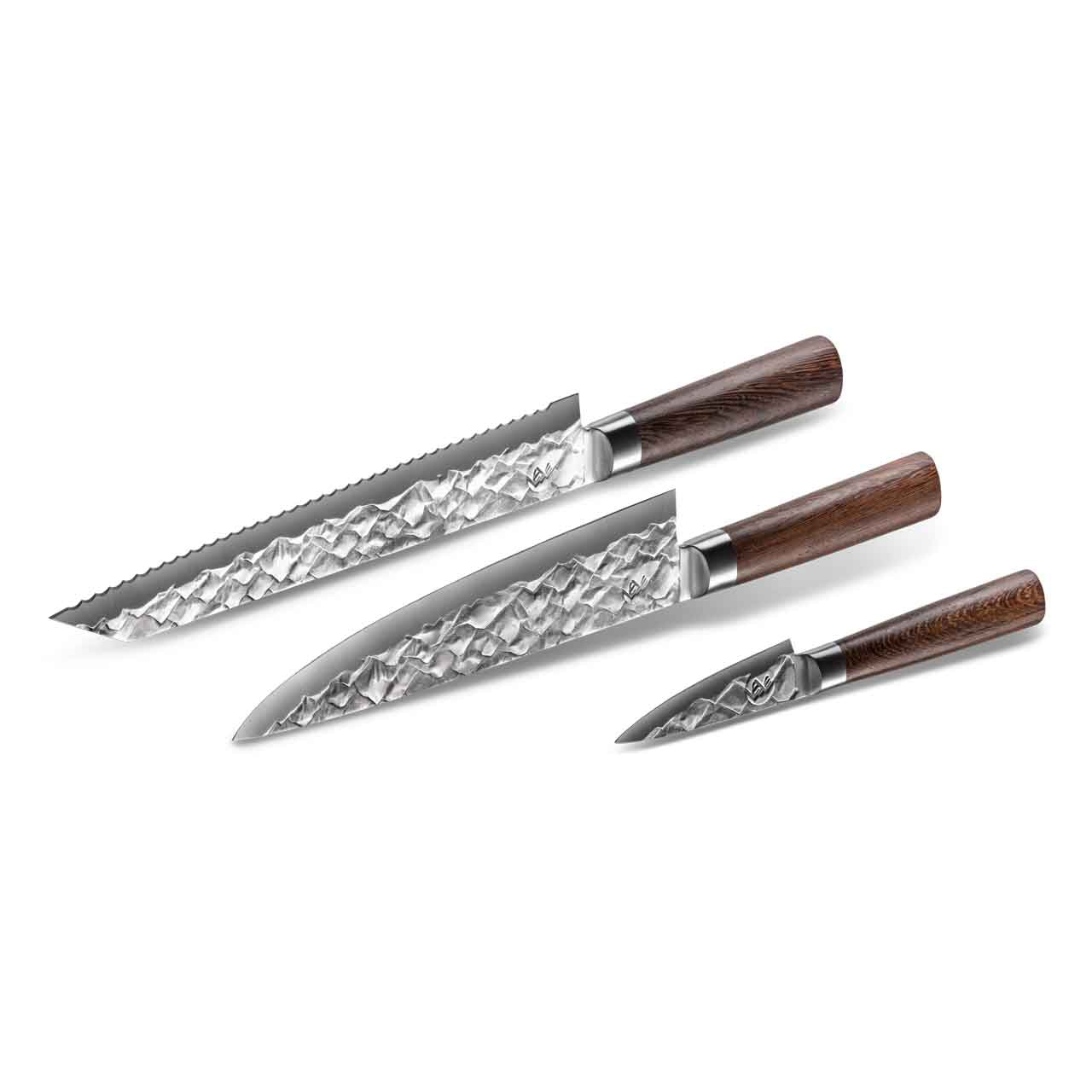 BARE Cookware messen set 3 stuks Western