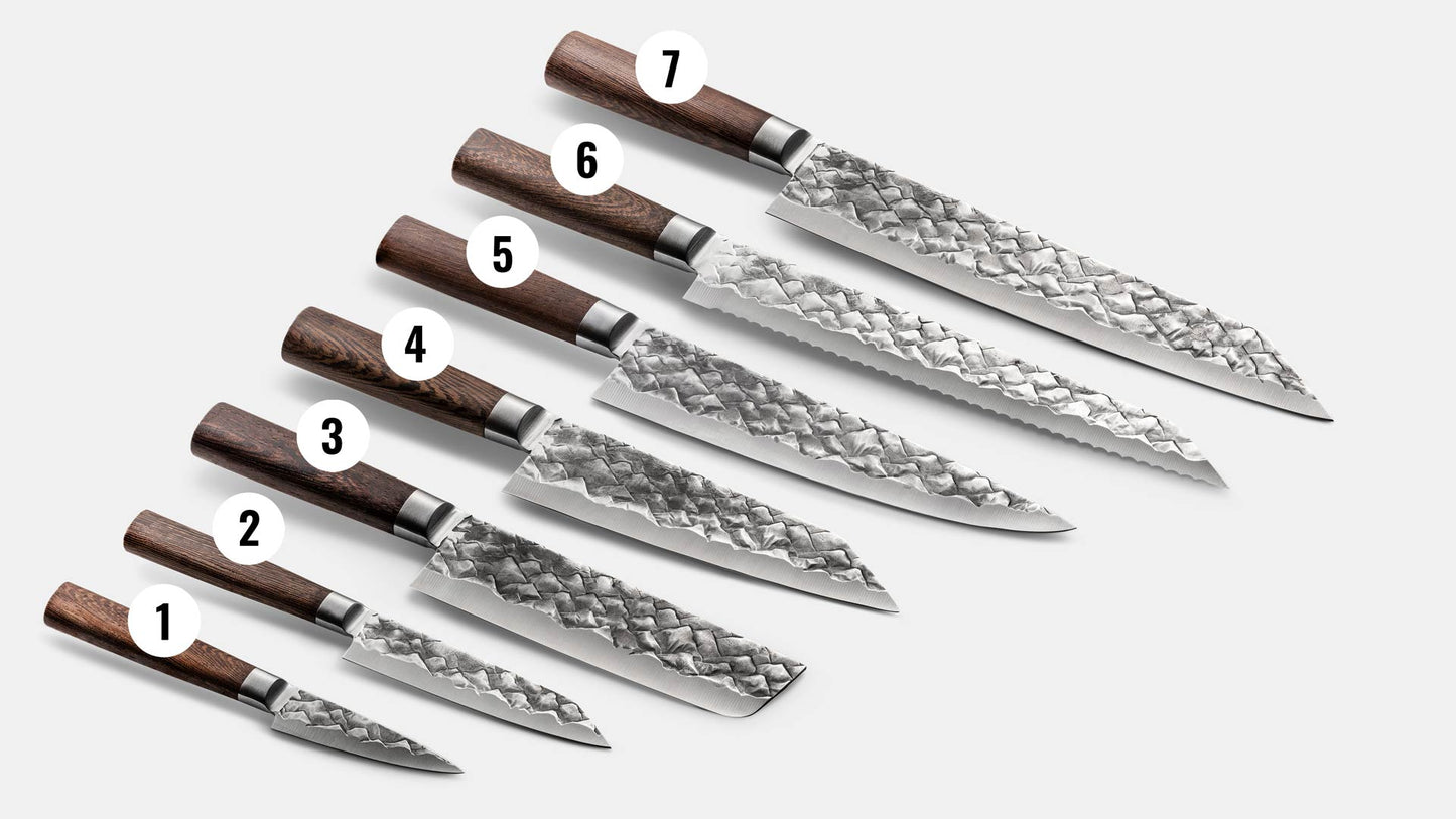 BARE Cookware messen set 7 stuks