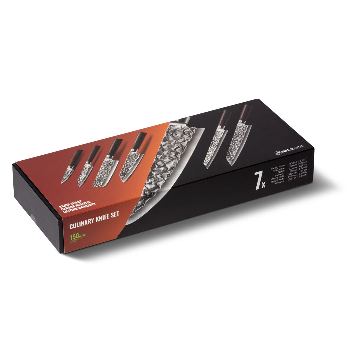 BARE Cookware messen set 7 stuks