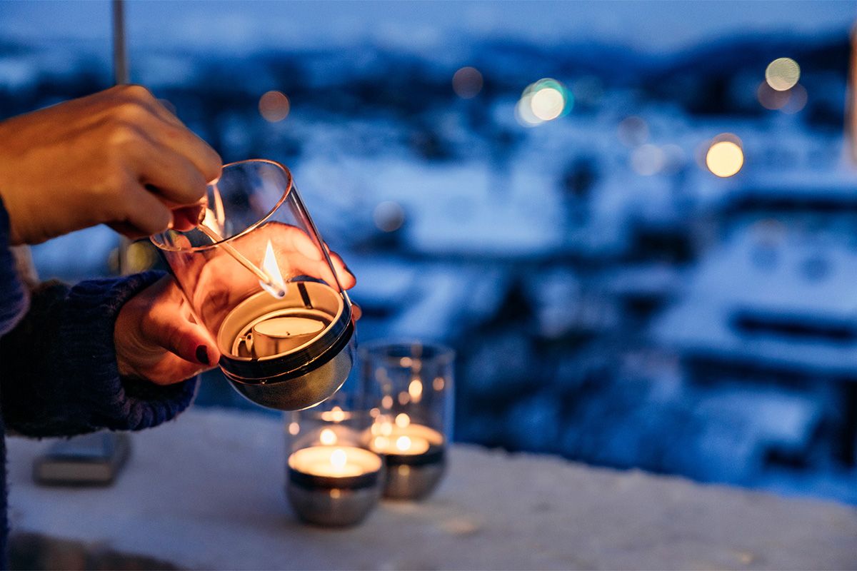 Höfats Gravity Candle zilver